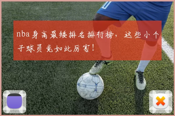 nba身高最矮排名排行榜，这些小个子球员竟如此厉害！